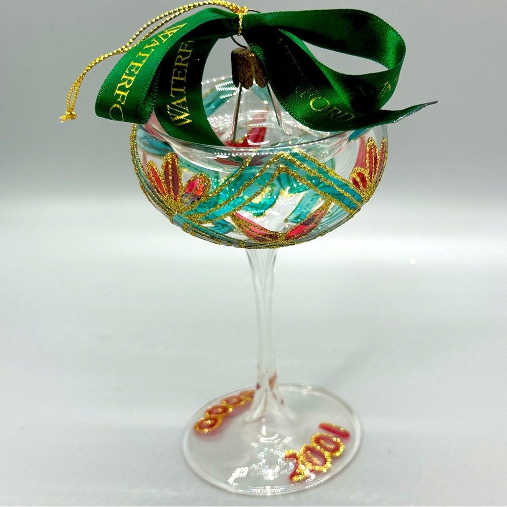 Waterford Nostalgic Collection New Year's Toast 2000/2001 Champagne Ornament